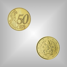 50 Cent Kursmünze Vatikan 2020