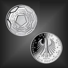 20 EURO Gedenkmünze Fussball-EM BRD 2021