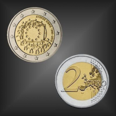 2 EURO Europaflagge Estland 2015