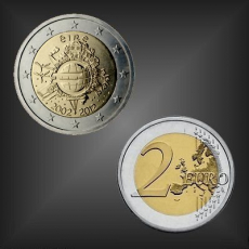 2 EURO 10 Jahre EURO Bargeld Irland 2012
