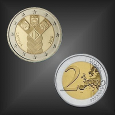 2 EURO Unabhängigkeit Lettland 2018