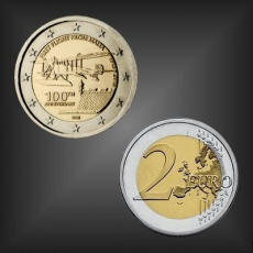 2 EURO 100 Jahre Erstflug Malta 2015