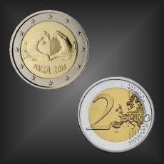 2 EURO Liebe Malta 2016