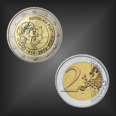 2 EURO 100 Jahre Republik Portugal 2010