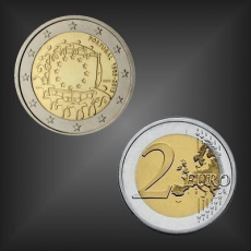 2 EURO Europaflagge Portugal 2015