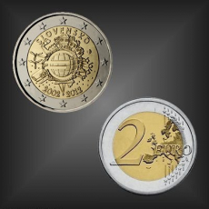 2 EURO 10 Jahre EURO Bargeld Slowakei 2012