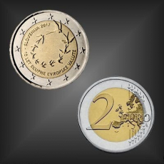 2 EURO 10 Jahre EURO Slowenien 2017