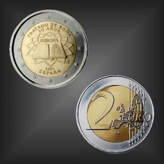 2 EURO Römische Verträge Spanien 2007