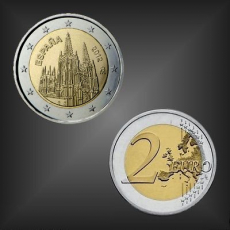 2 EURO Kathedrale von Burgos Spanien 2012