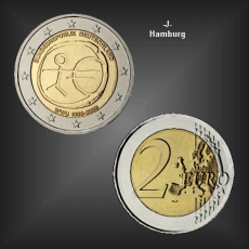 2 EURO 10 Jahre WWU -J- BRD 2009