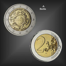 2 EURO 10 Jahre EURO Bargeld -A- BRD 2012
