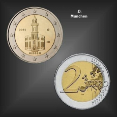 2 EURO Paulskirche Hessen -D- BRD 2015