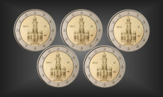 Satz 5 x 2 EURO Paulskirche Hessen BRD 2015