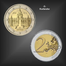 2 EURO Dresdner Zwinger -G- BRD 2016