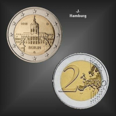 2 EURO Schloss Charlottenburg -J- BRD 2018