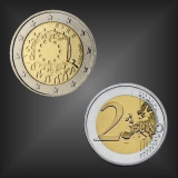 2 EURO Europaflagge Irland 2015