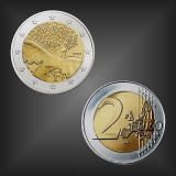 2 EURO 70 Jahre Frieden Frankreich 2015