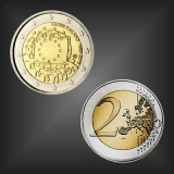 2 EURO Europaflagge Finnland 2015