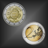 2 EURO 10 Jahre EURO Bargeld Finnland 2012